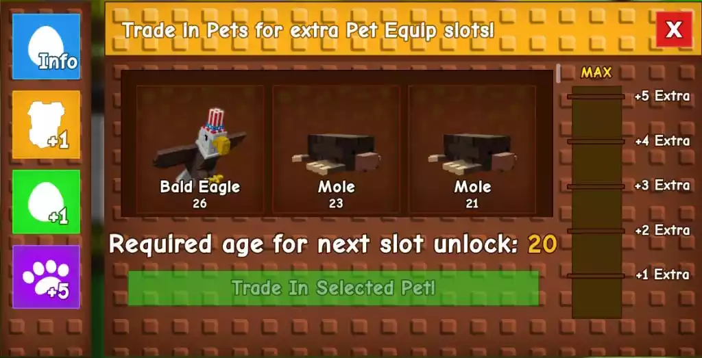 Aprimore o slot de equipamento do Pet Caça niquel Grow a Garden