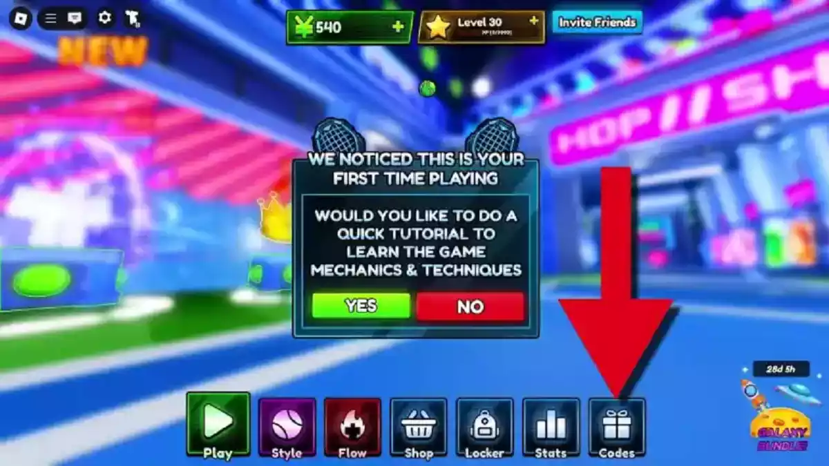 Como resgatar códigos no Tennis Zero Roblox