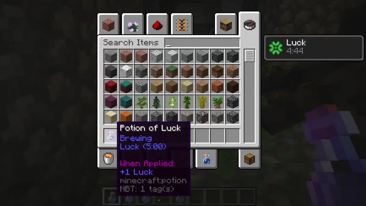 Como funciona a Poção da Sorte Minecraft