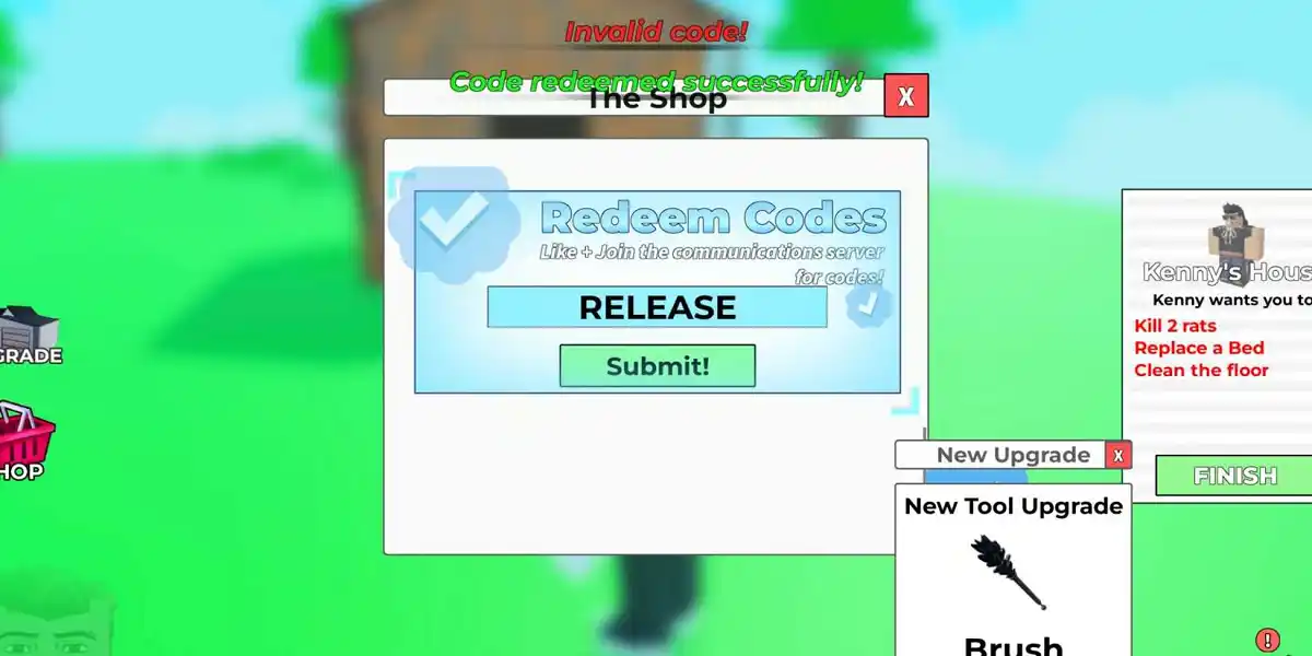 Como resgatar códigos em Clean a House Roblox