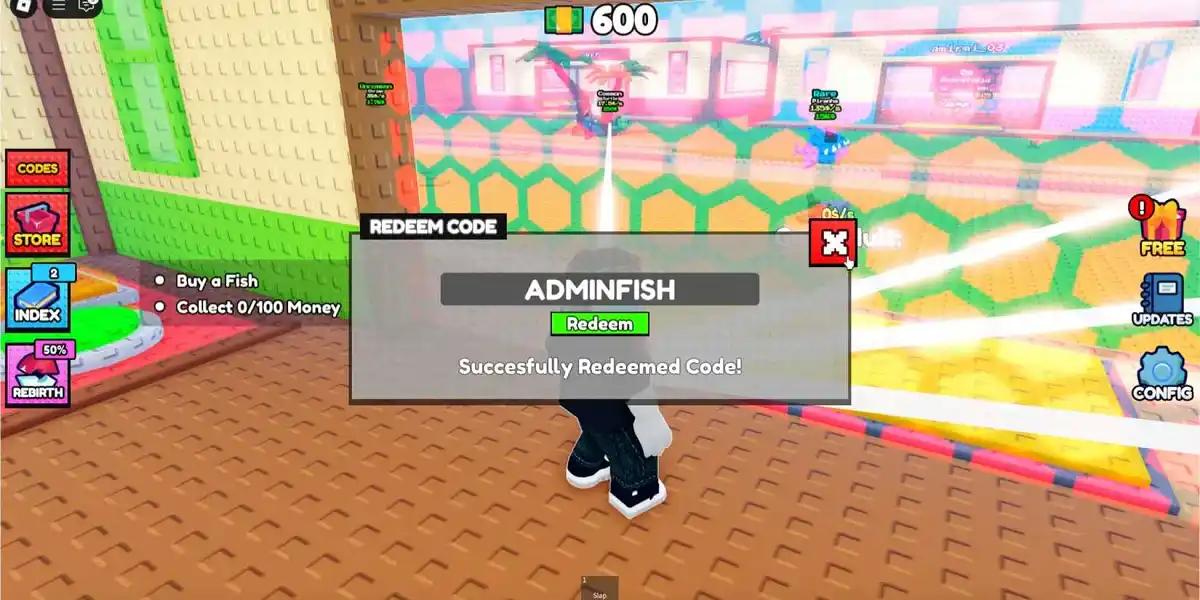 Como resgatar códigos em Steal A Fish Roblox