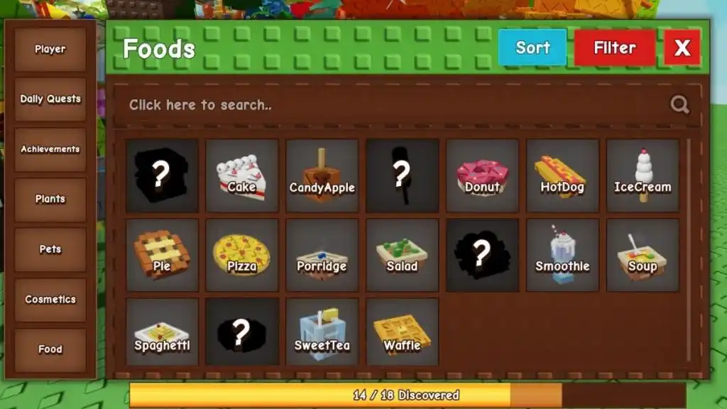 Grow a Garden Food