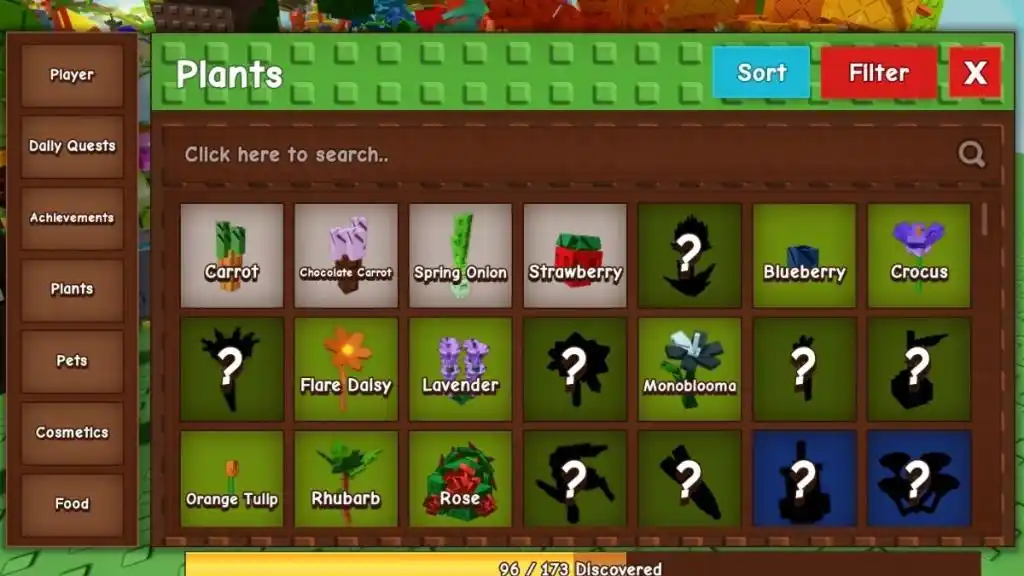 Grow a Garden Plants