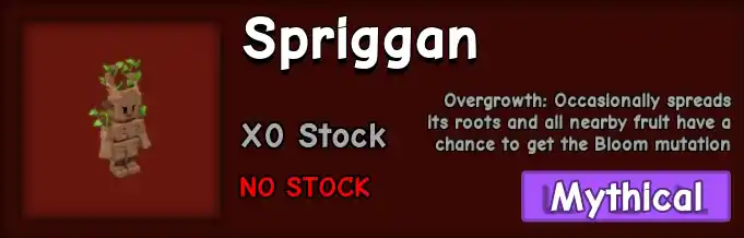 Grow a Garden Spriggan Pet