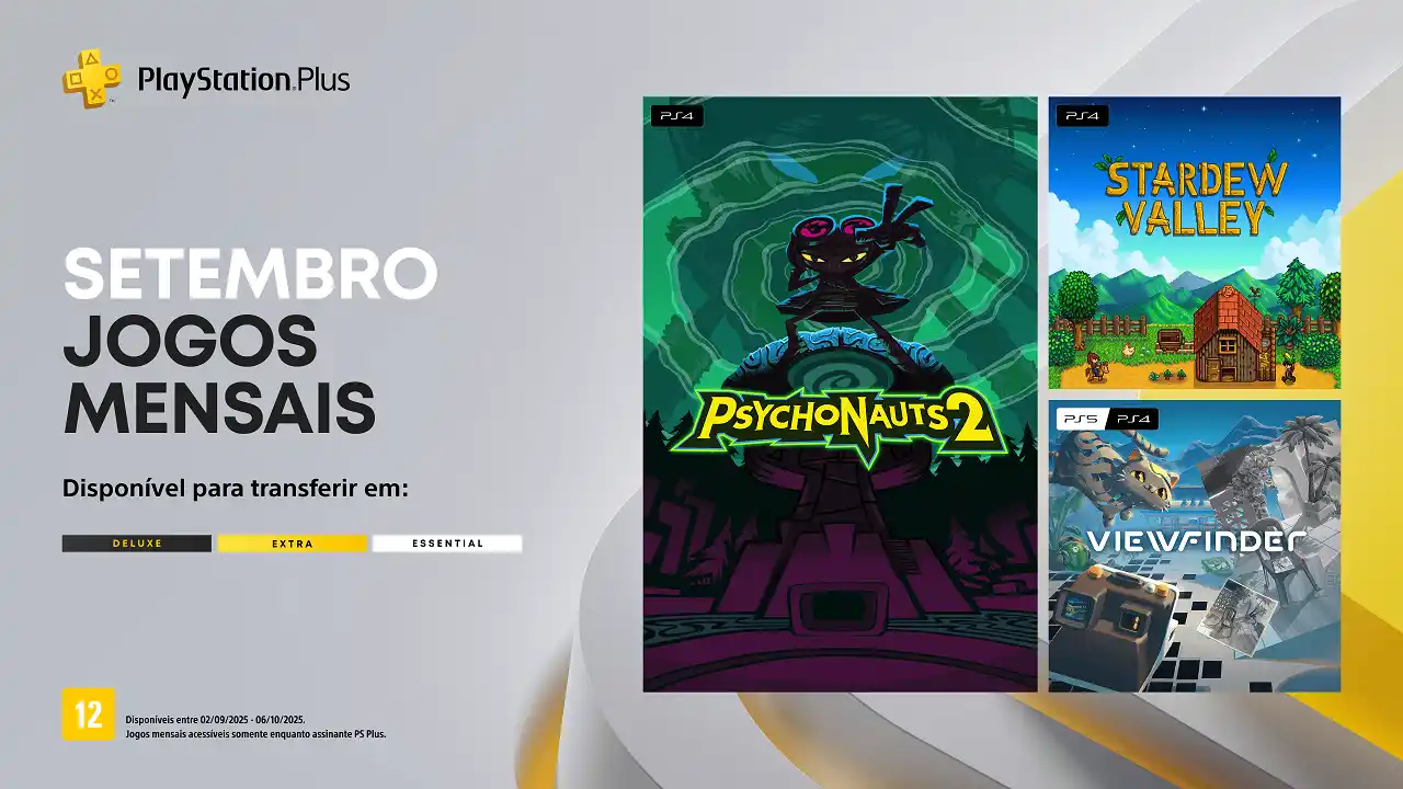 PlayStation Plus Essential Setembro 2025 jogos