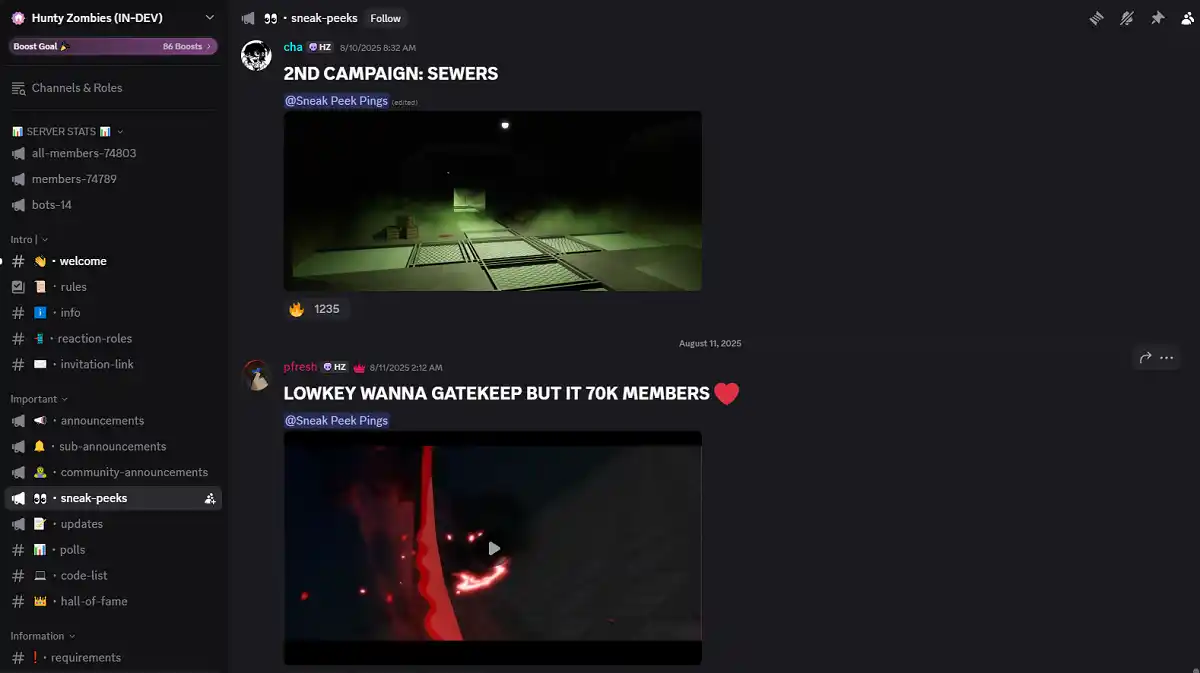 Servidor do Discord de Hunty Zombies