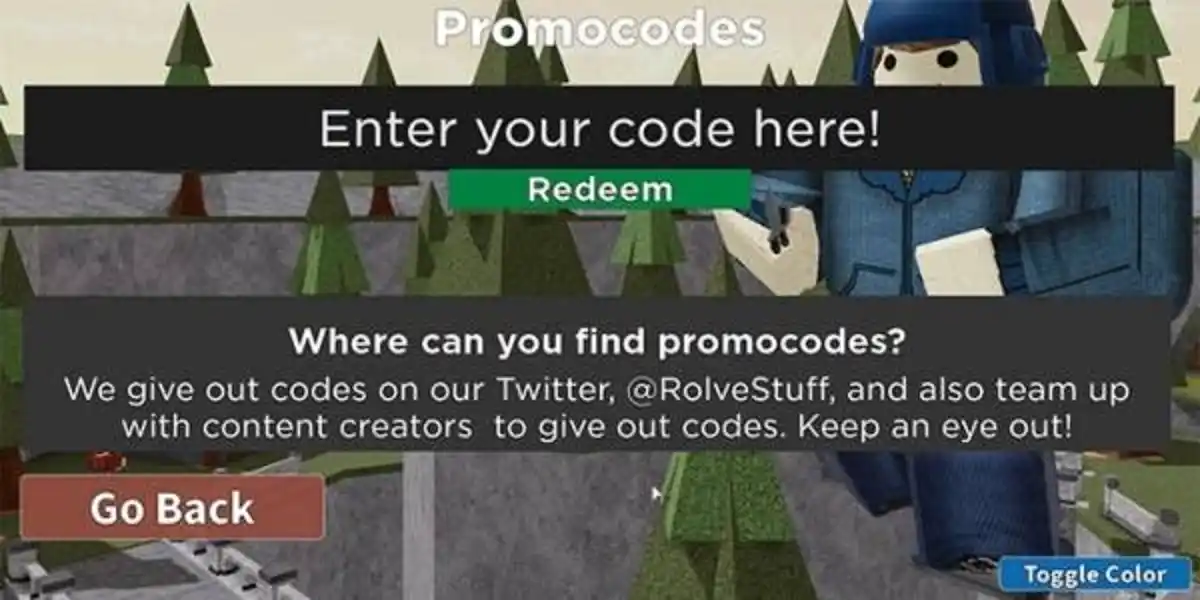 Como resgatar códigos no Arsenal Roblx