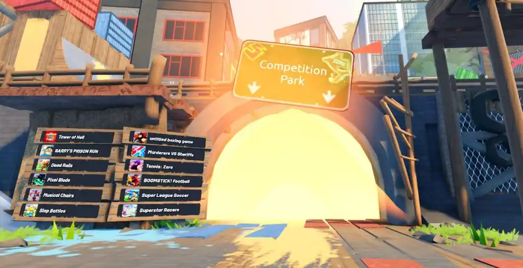 Missões do The Takeover do Roblox no Parque de Competição (Competition Park)