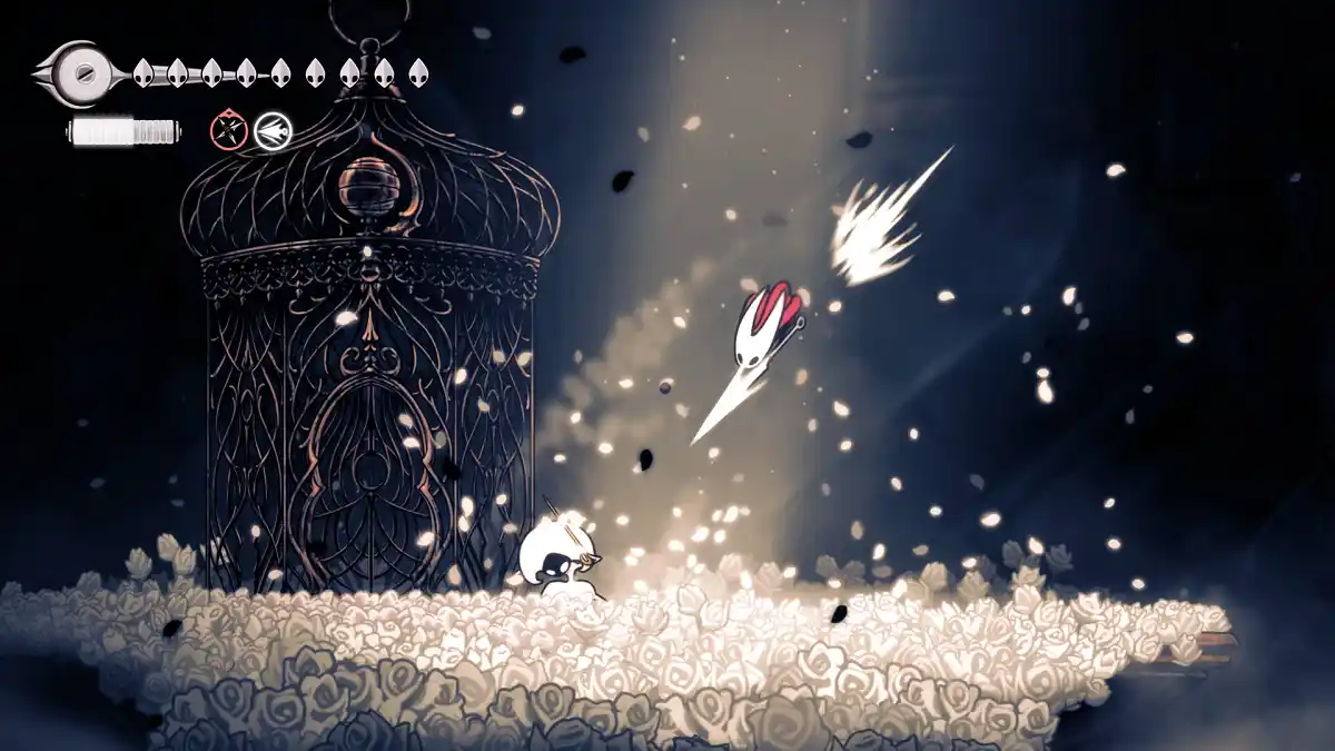 Review Hollow Knight Silksong Luta contra Tessela