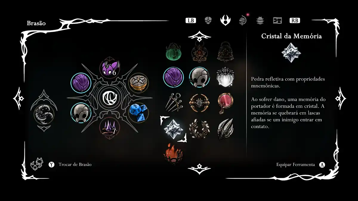 Review Hollow Knight Silksong equipamentos