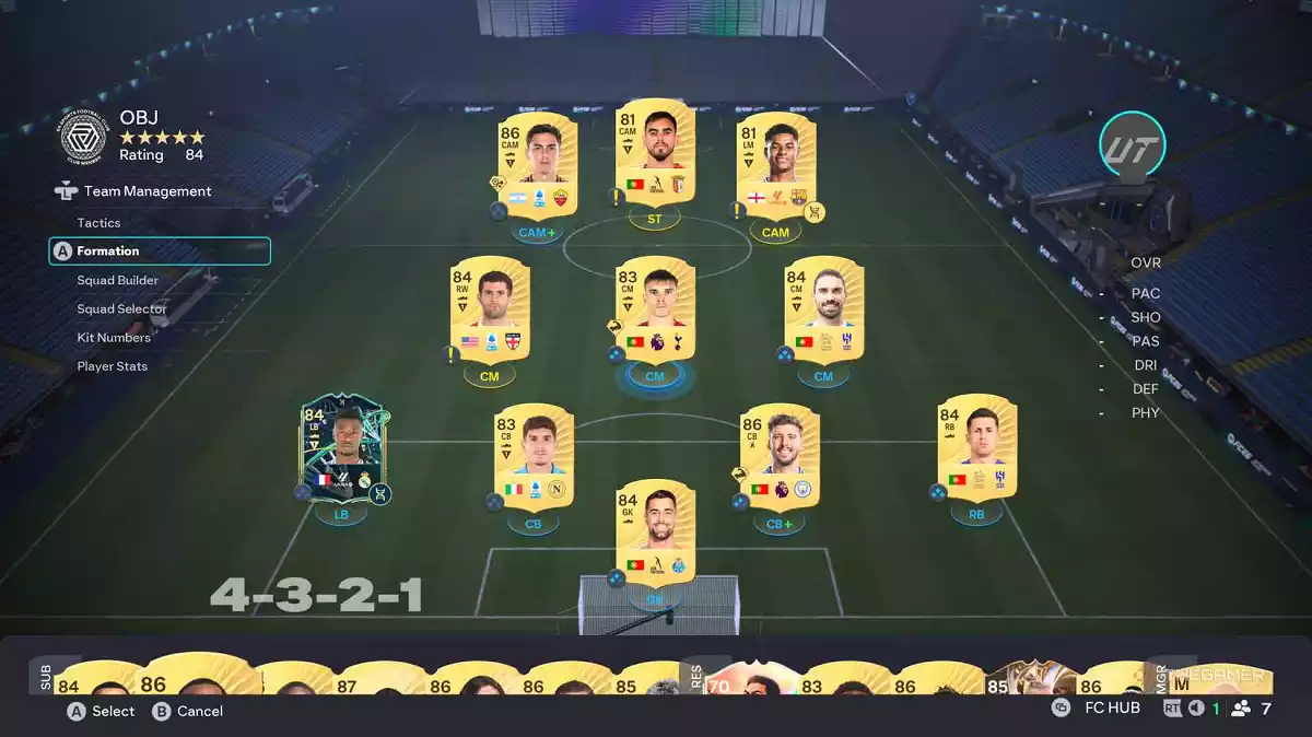 4 3 2 1 formação EA Sports FC 26
