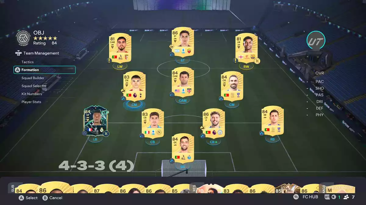 4 3 3 (4) formação EA Sports FC 26