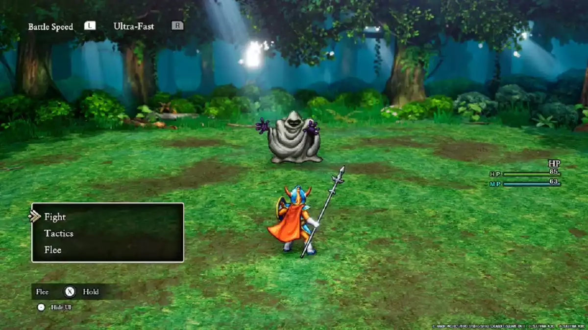 Batalha do 1 Dragon Quest 1 and 2 HD 2D Remake