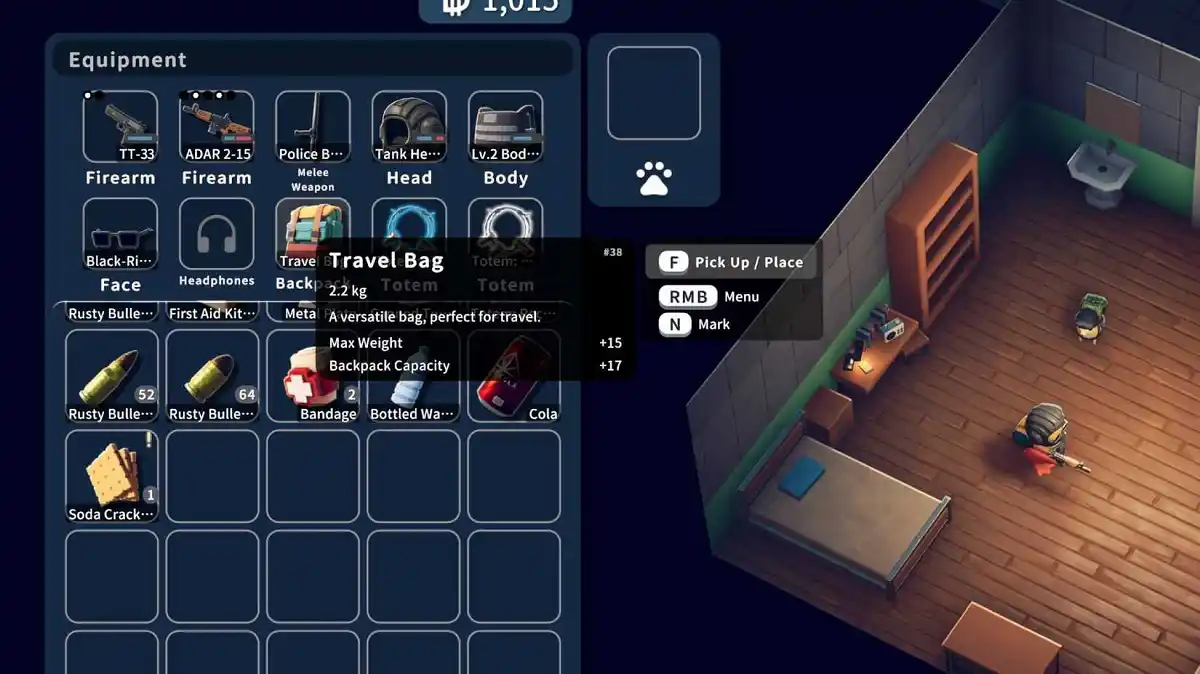 Como aumentar a capacidade da mochila em Escape from Duckov
