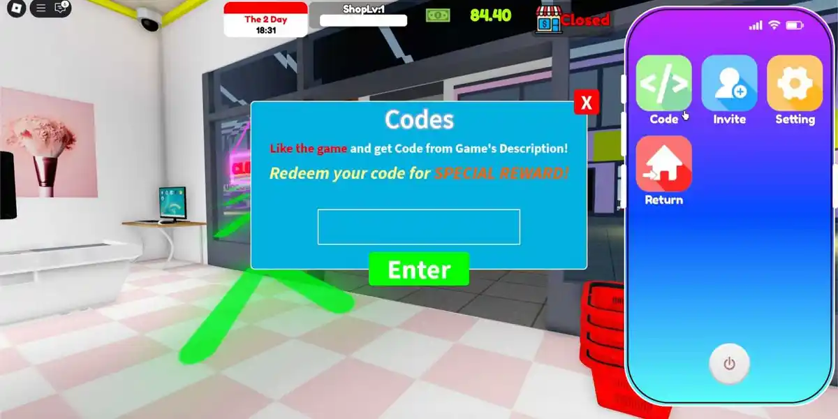 Como resgatar códigos no Makeup Store Simulator Roblox