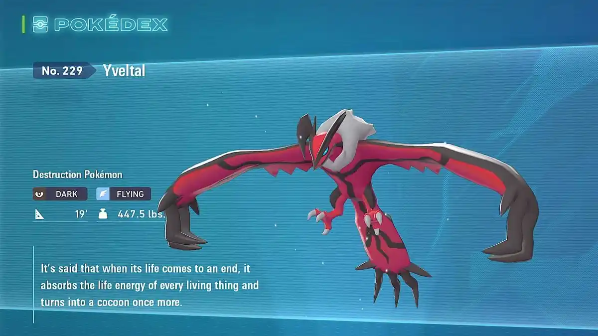 Yveltal Pokemon legends ZA mais fortes melhores