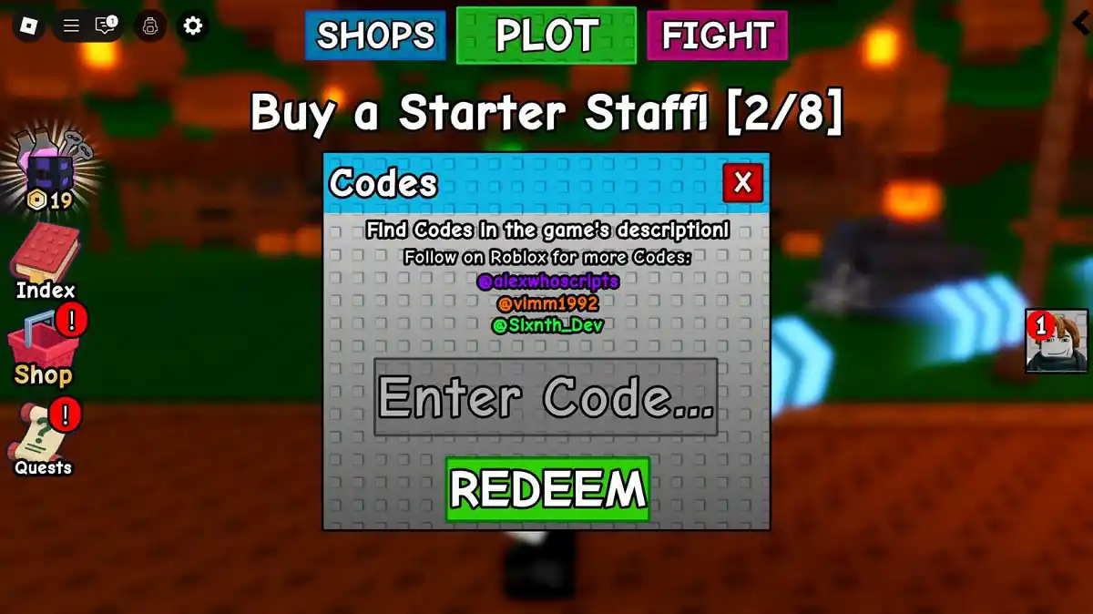 Como Resgatar Códigos Brew a Potion Roblox