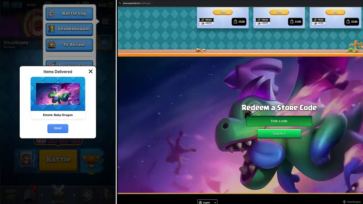 Como resgatar códigos do Clash Royale