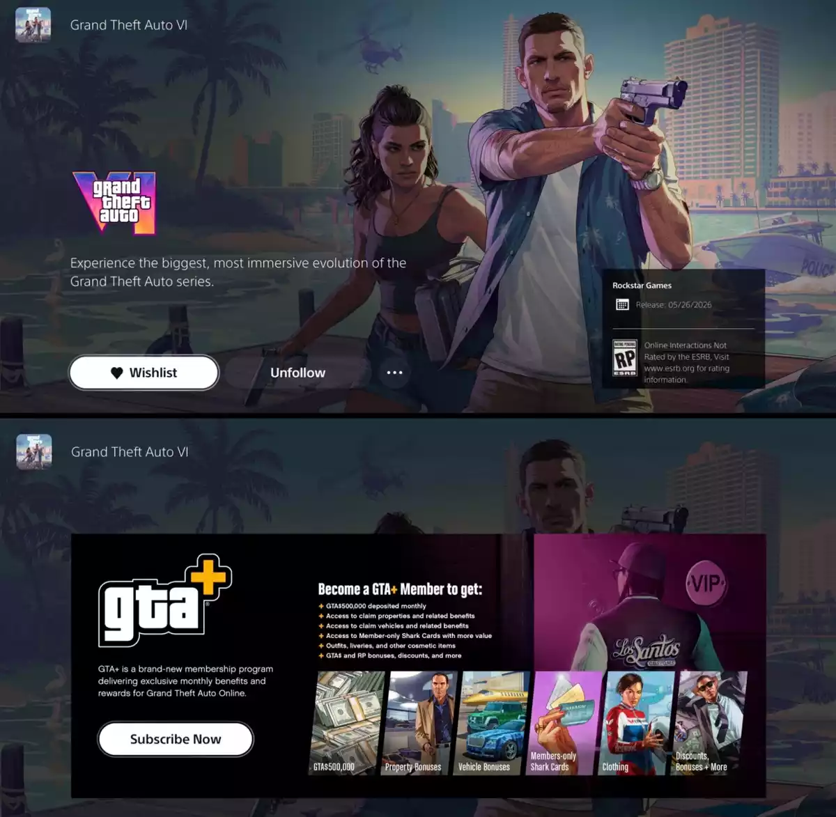 GTa 6 Adição à PlayStation Store GTa 6 Adição à PlayStation Store