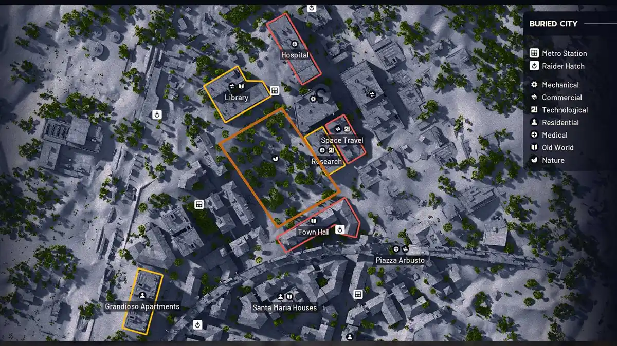 Localizações de limão e damasco em ARC Raiders Mapa