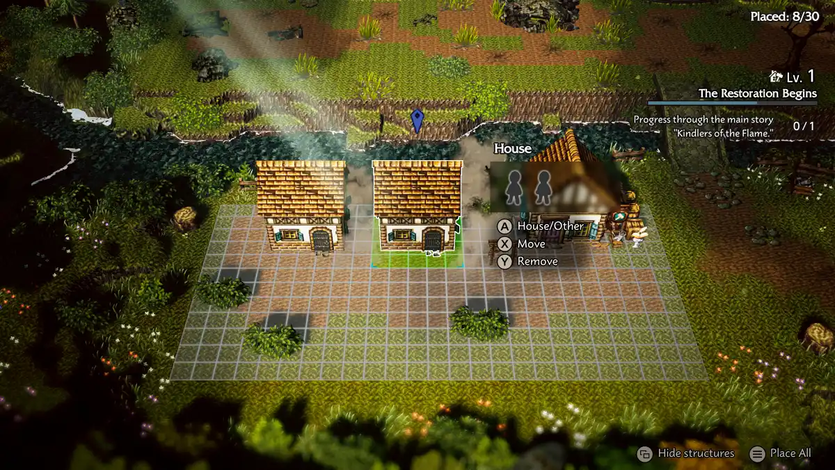 Octopath Traveler 0 Contruindo Casas