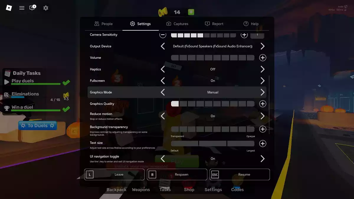 Rivals Roblox Coonfigurações Recomendadas
