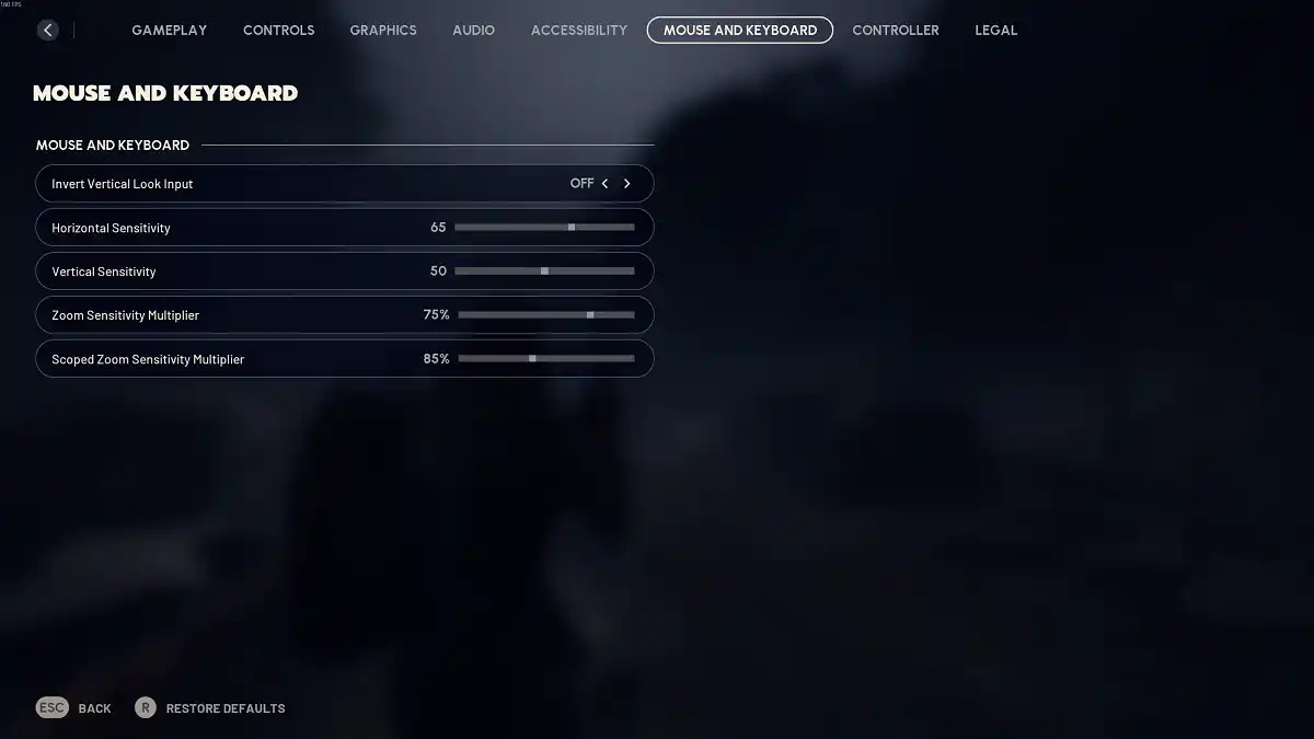Tela Menu ARC Raiders Melhores Configurações de Controle