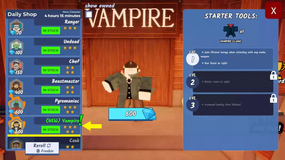 Todas as Classes de 99 Nights in the Forest Todas as Classes de 99 Nights in the Forest