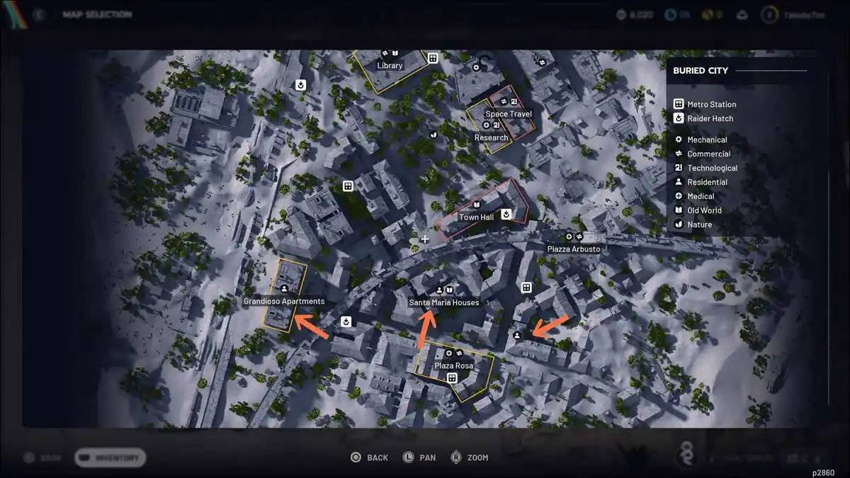 mapa Localização das coleiras de cachorro em ARC Raiders 2