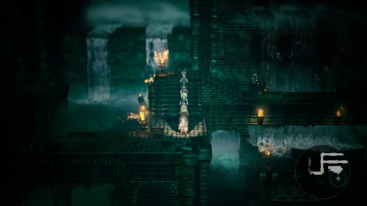 subterraneo level design Octopath Traveler 0