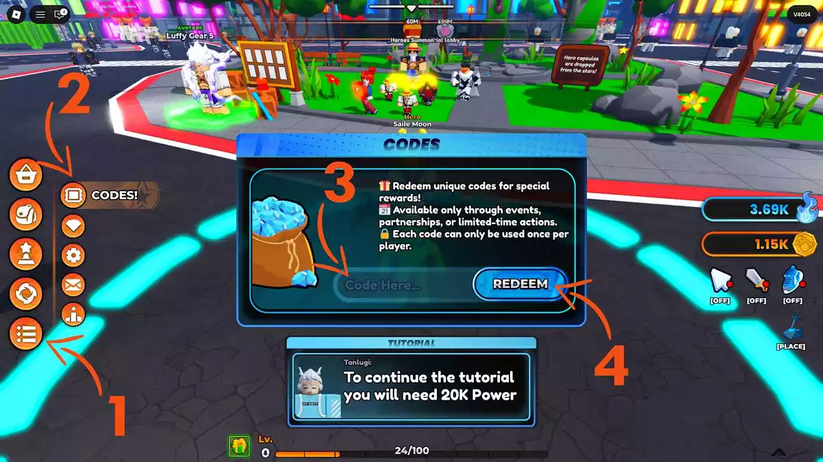 Como Resgatar Códigos Anime Advance Roblox