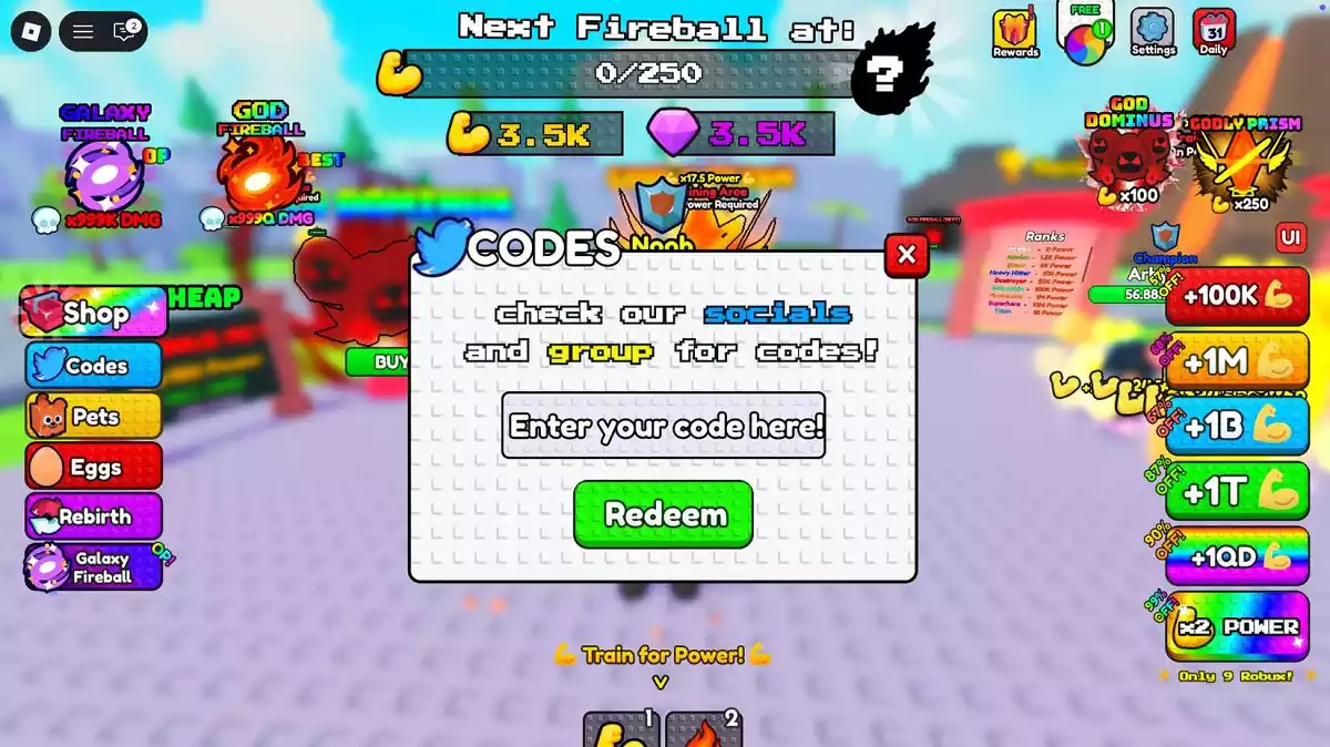 Como Resgatar Códigos Fireball Training Roblox Como Resgatar Códigos Fireball Training Roblox