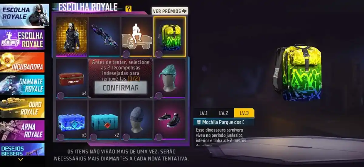 Escolha Royale Tela Menu Free Fire Escolha Royale Tela Menu Free Fire