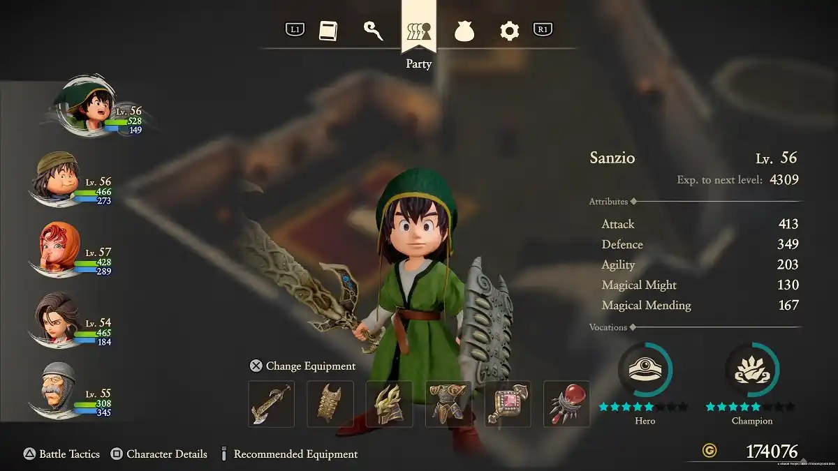 DRAGON QUEST VII Reimagined menu DRAGON QUEST VII Reimagined menu