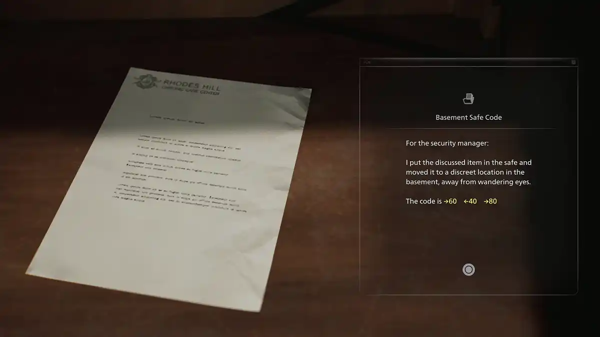 Cofre 3 Porão Resident Evil Requiem Cofre 3 Porão Resident Evil Requiem