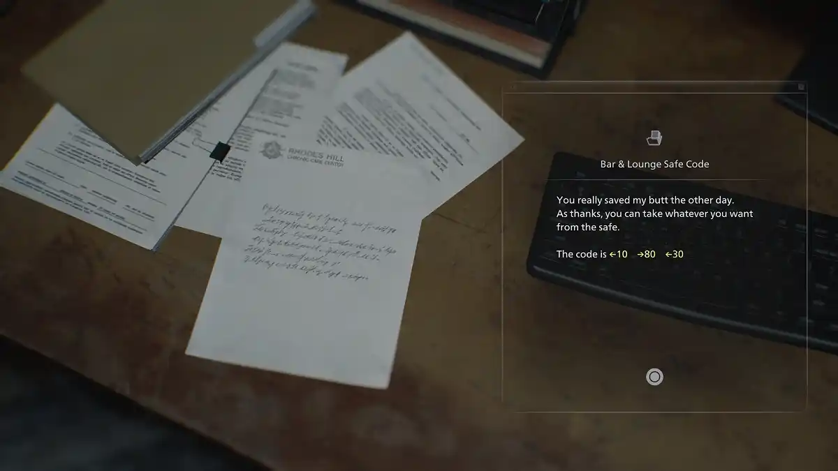 Cofre n 1 Bar e Lounge Resident Evil Requiem Cofre n 1 Bar e Lounge Resident Evil Requiem