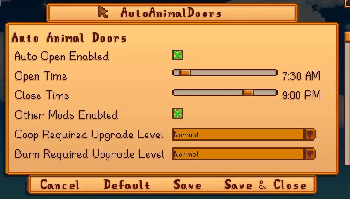 AutoAnimalDoors mod stardew valley AutoAnimalDoors mod stardew valley