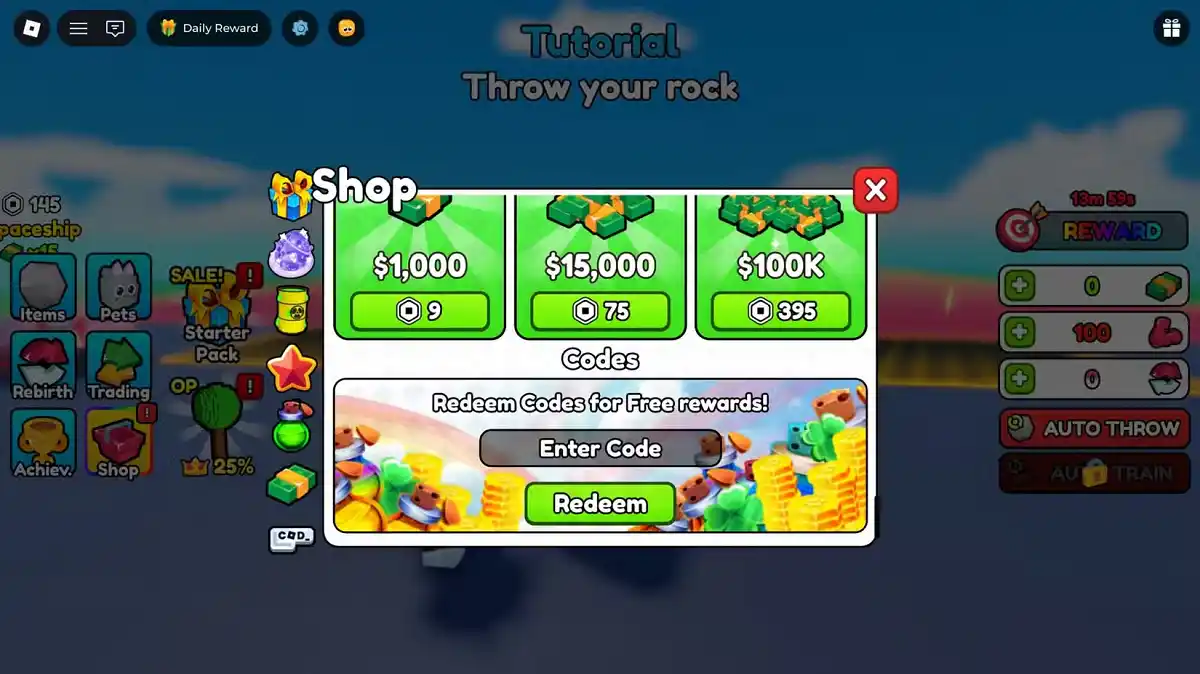 Como Resgatar códigos Throwing Simulator Roblox Tela Como Resgatar códigos Throwing Simulator Roblox Tela