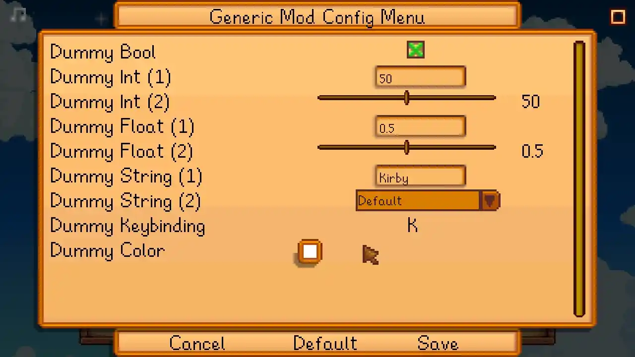 Generic Mod Config Menu mod stardew valley Generic Mod Config Menu mod stardew valley