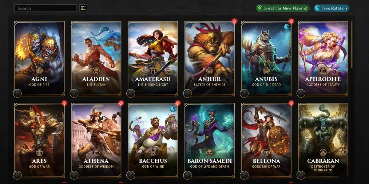 Smite 2 Tela de Herois Deuses Smite 2 Tela de Herois Deuses