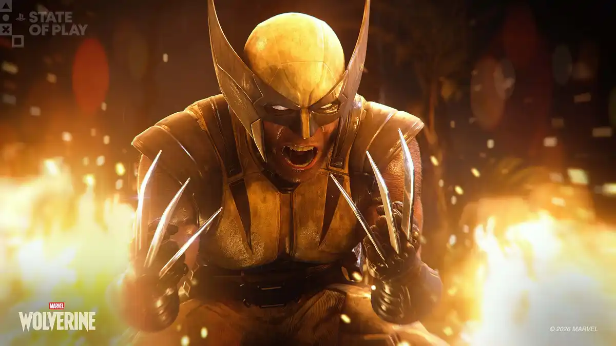 Marvels Wolverine em meio a chamas fogo garras jogo