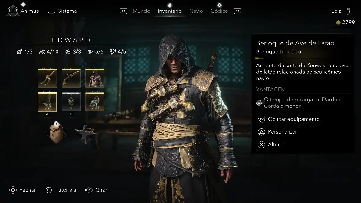 Assassins Creed Black Flag Resynced menu equipamentos Assassins Creed Black Flag Resynced menu equipamentos