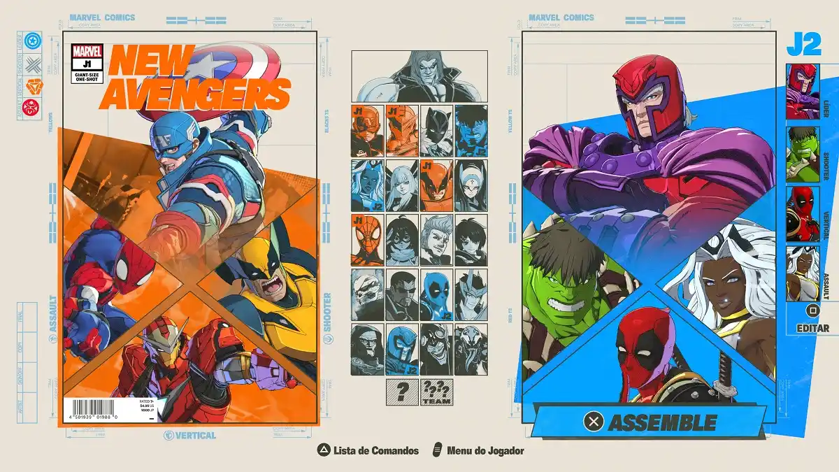 MARVEL Tokon Fighting Souls tela de selecao lutadores MARVEL Tokon Fighting Souls tela de selecao lutadores
