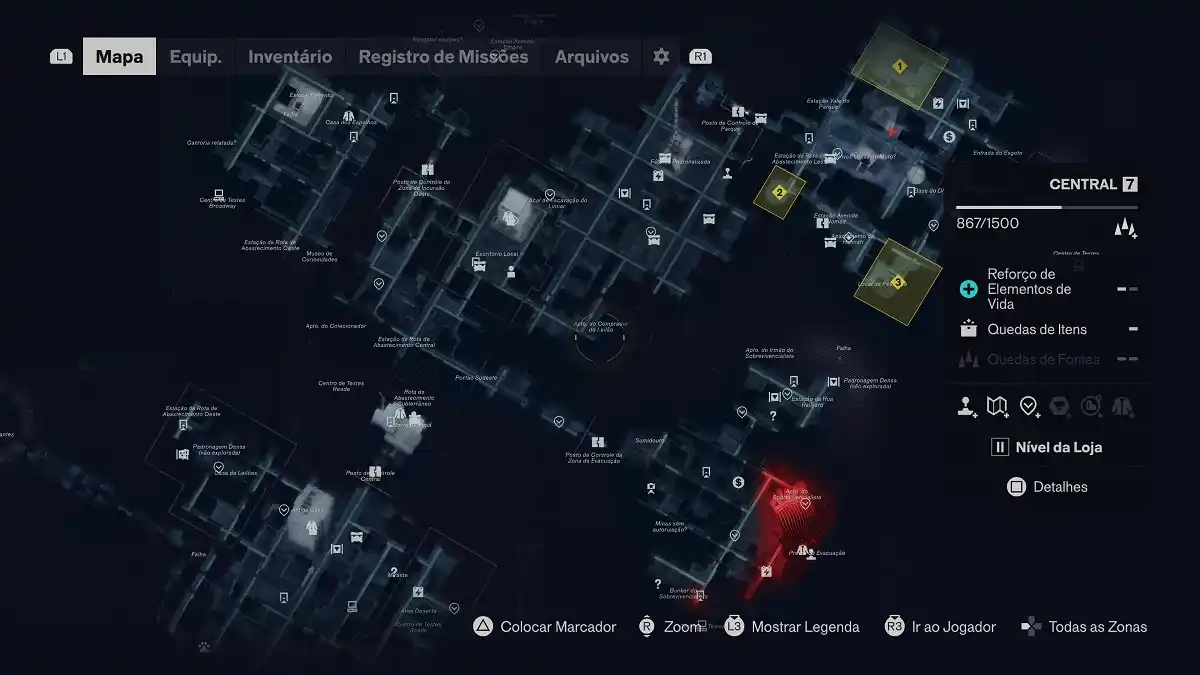 CONTROL Resonant mapa cidade CONTROL Resonant mapa cidade