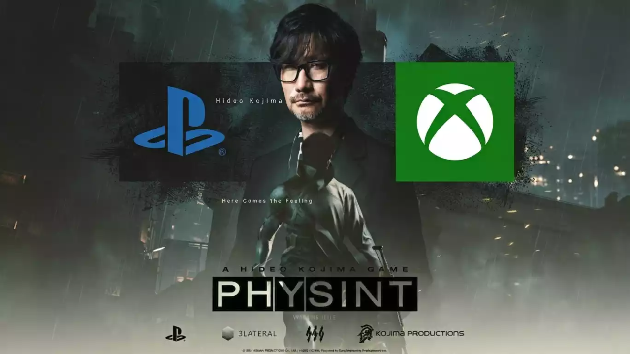 Hideo Kojima Physint logos da PlayStation Xbox