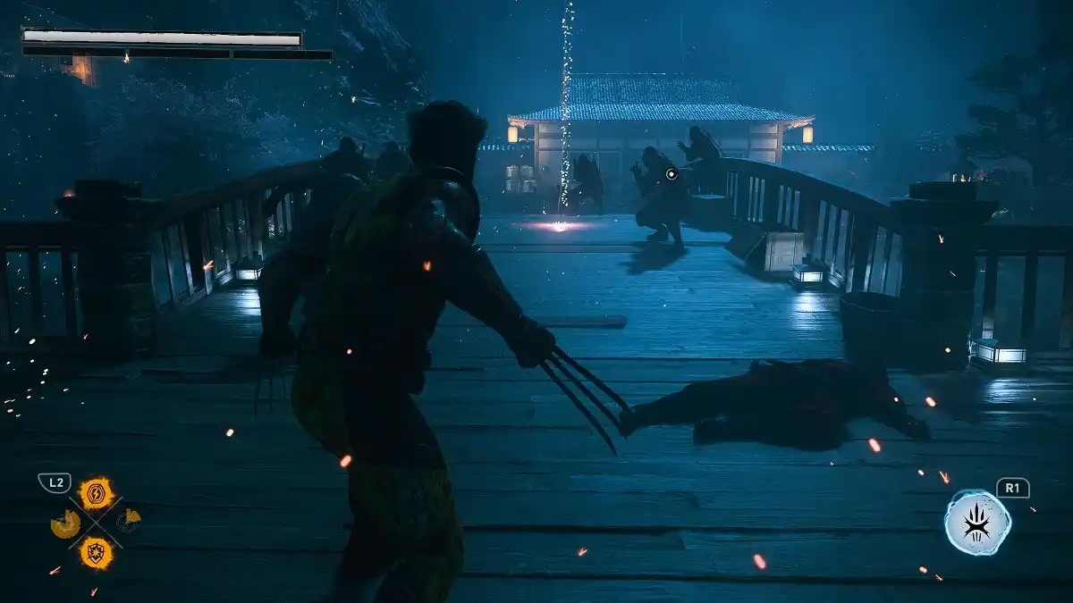Marvels Wolverine contra ninjas lutando Marvels Wolverine contra ninjas lutando
