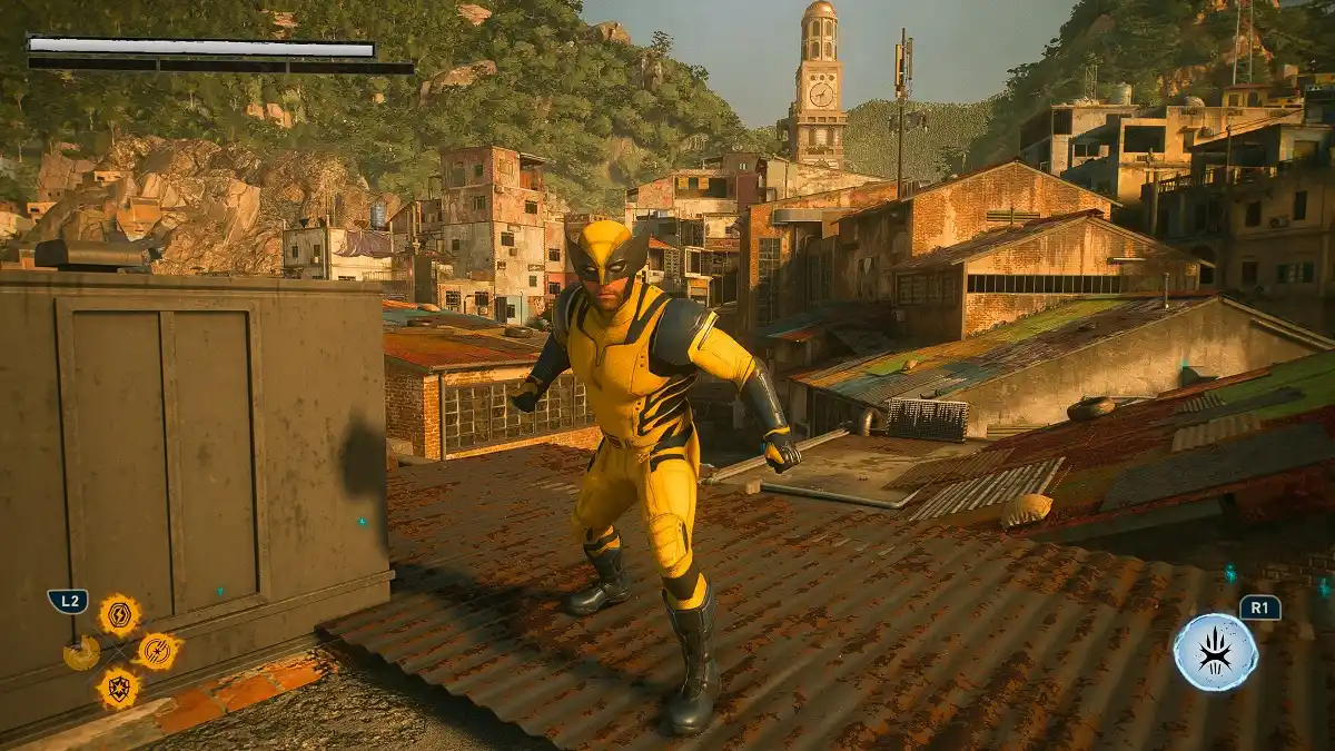 Marvels Wolverine lowtown em cima dos telhados Marvels Wolverine lowtown em cima dos telhados