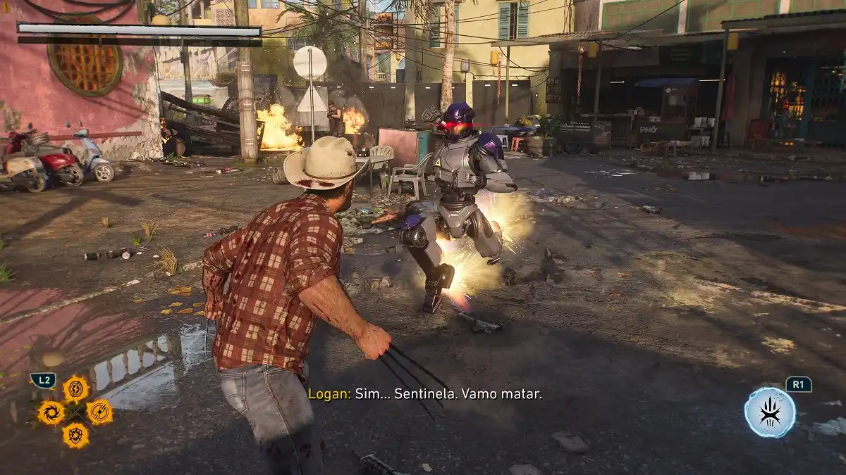 Marvels Wolverine lutando contra sentinelas robos Marvels Wolverine lutando contra sentinelas robos