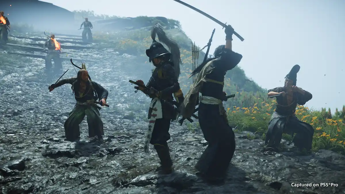 Ghost of Yotei Echoes of Sekigahara atsu e nagato contra inimigos vibora Ghost of Yotei Echoes of Sekigahara atsu e nagato contra inimigos vibora