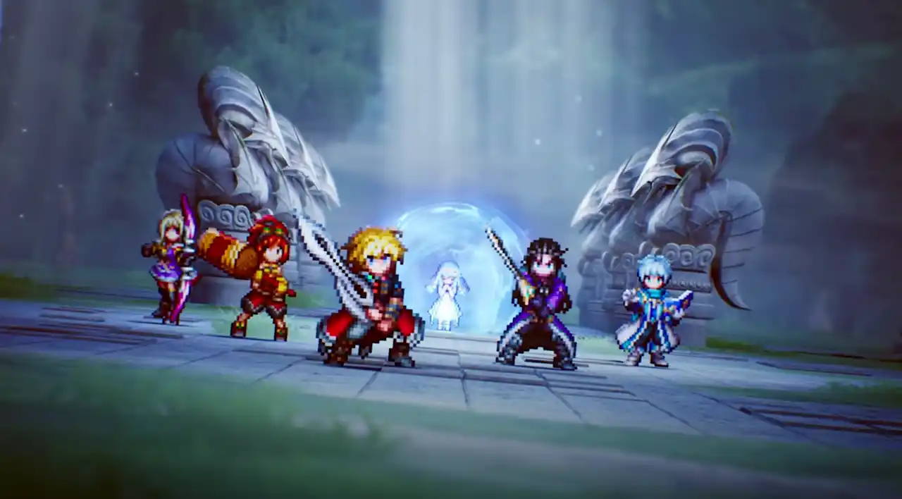final fantasy resonance personagens protegendo dama da agua final fantasy resonance personagens protegendo dama da agua
